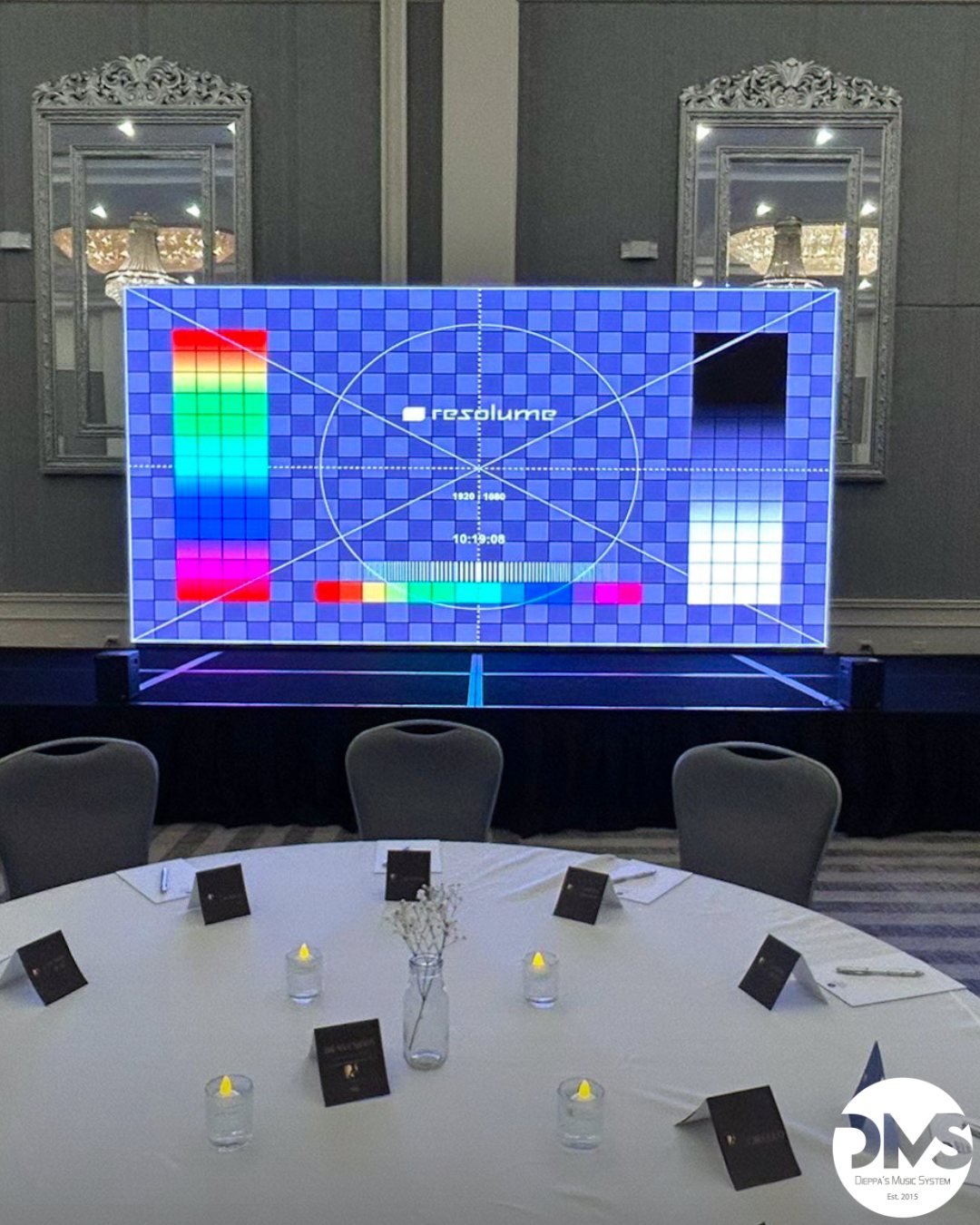 LED video wall setup